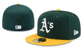 Oakland Athletics Green and Gold Fitted Cap with Classic Logo